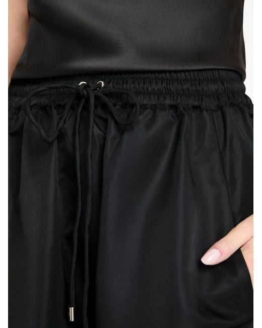 Cinq À Sept Black Drawstring Pocket Midi A-Line Skirt