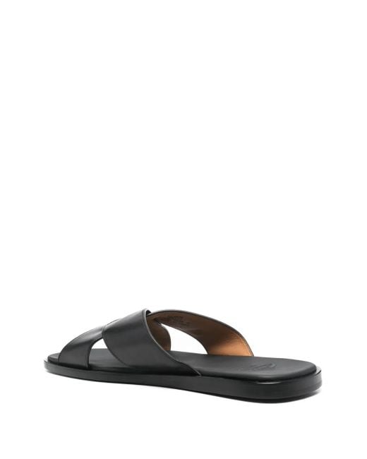 Church's Black Leather Slides for men