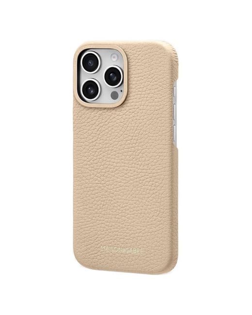 Maison De Sabre Natural Leather Iphone 16 Pro Max Phone Case