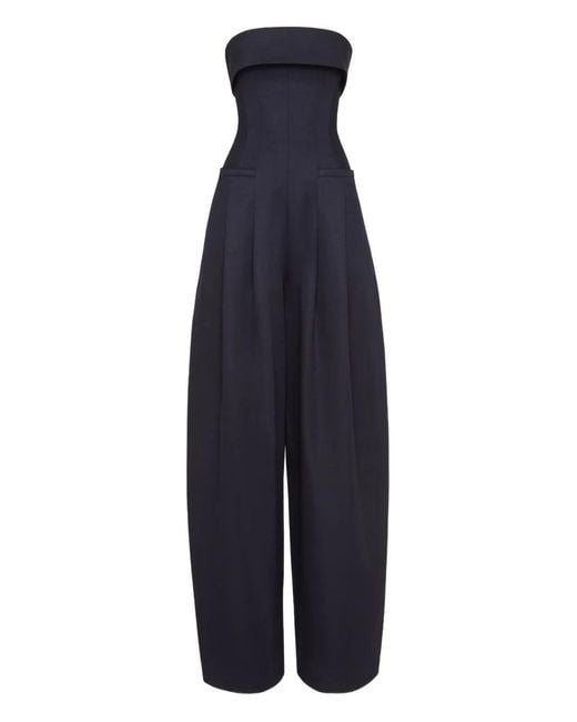 DSquared² Blue Strapless Jumpsuit