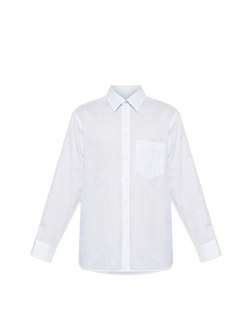 Paul Smith White Striped Cotton Shirt for men