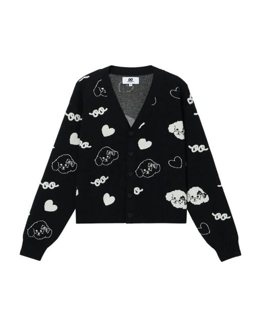 Chocoolate Black Button-Up Cardigan