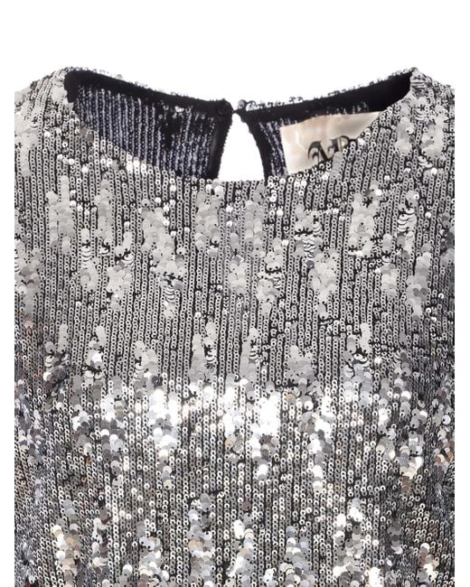 Aniye By Gray Sequin-Embellished Short-Sleeve Top