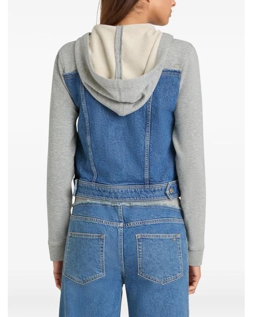 Cinq À Sept Blue Sutton Hooded Denim Jacket