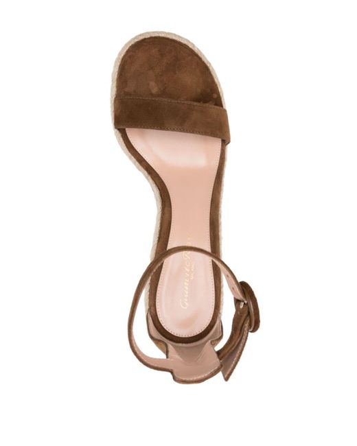 Gianvito Rossi Natural 90mm Wedge Sandals