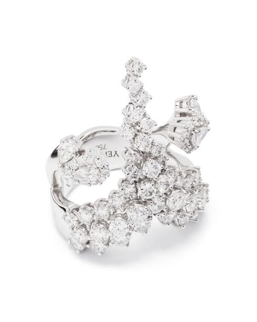YEPREM White 18Kt Weißgoldring Mit Diamanten