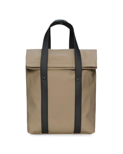 Rains Natural Flap-Pocket Shoulder-Strap Backpack