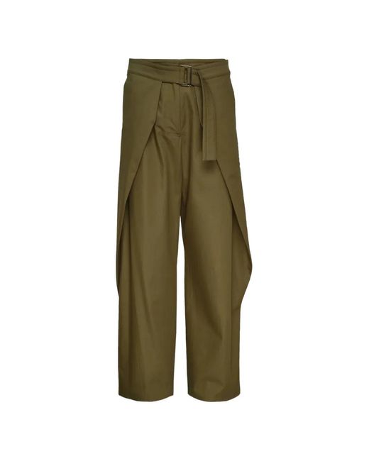 Club21 Green Adele Wide-Leg Trousers