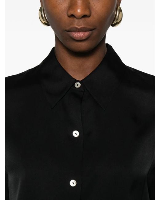 Vince Black Button-Up Shirt
