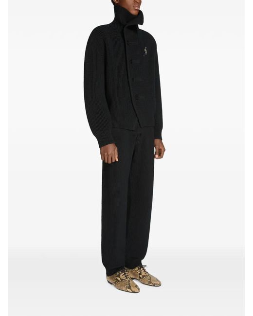 Dries Van Noten Black Wool Pants for men