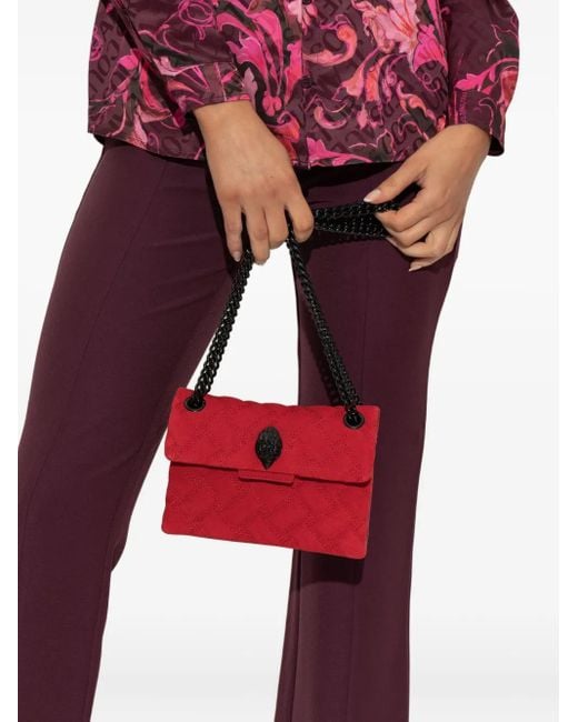 Kurt Geiger Red Chain-strap Quilted Mini Bag