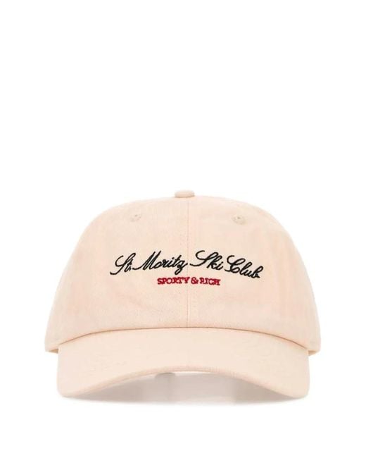 Sporty & Rich Natural St. Moritz Ski Club Baseball Cap