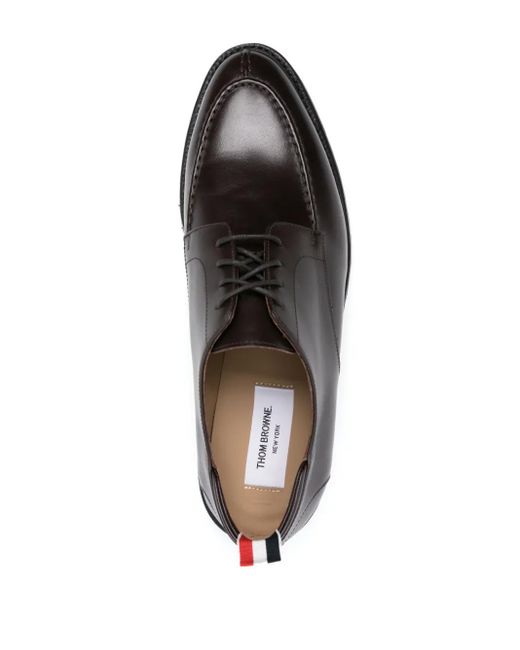 Thom Browne Brown Leather Derby Shoes for men