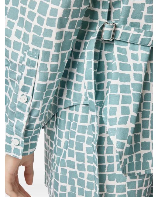 Camisa Estampada Con Cinturón Tod's de color Blue