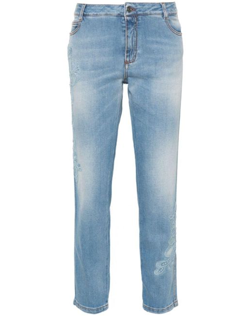 Jeans skinny a vita media di Ermanno Scervino in Blue