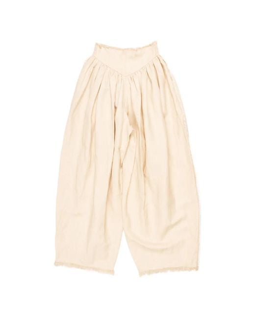 YANGKEHAN White Frayed Trousers