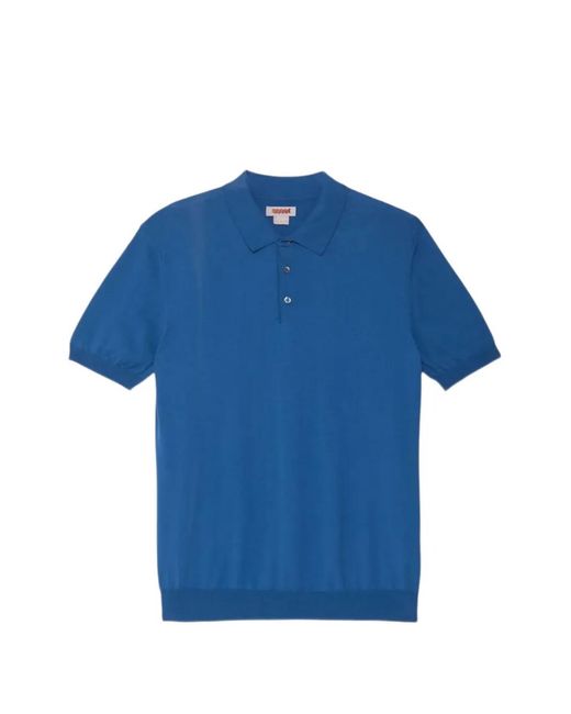 Baracuta Blue Short-Sleeve Polo Shirt for men