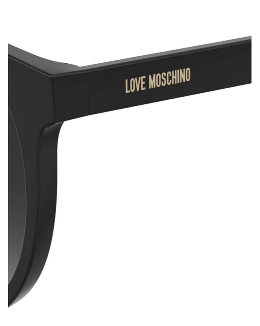 Love Moschino Black Round-Frame Sunglasses