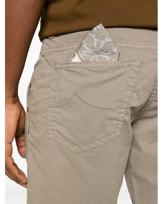 Jacob Cohen White Logo-Patch Shorts for men