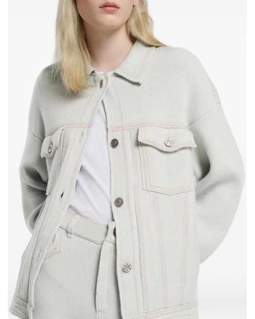Barrie Jack Met Denim-Effect in het White