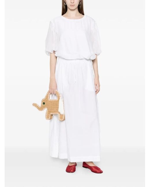 Deha White Drawstring Skirt