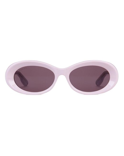 Gucci Purple Sonnenbrille mit ovalem Gestell