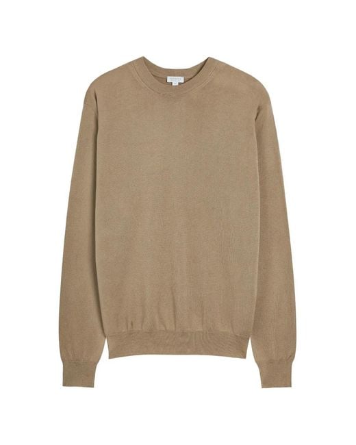 Sunspel Natural Pull En Maille Fine for men