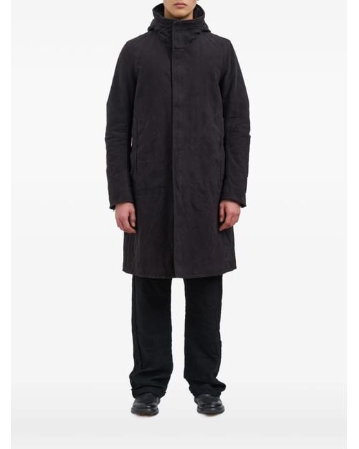 Poeme Bohemien Black Hooded Parka for men