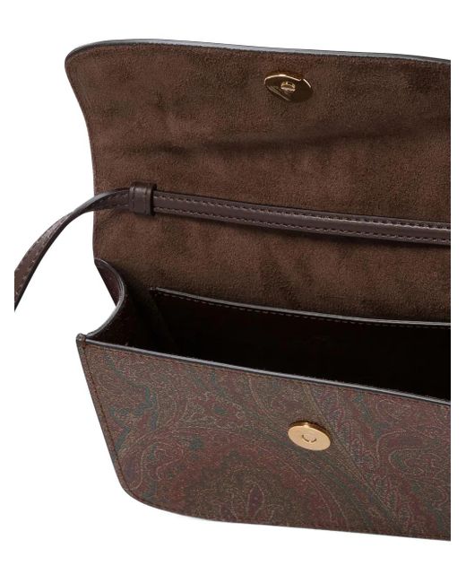 Borsa A Tracolla Con Stampa Paisley di Etro in Brown