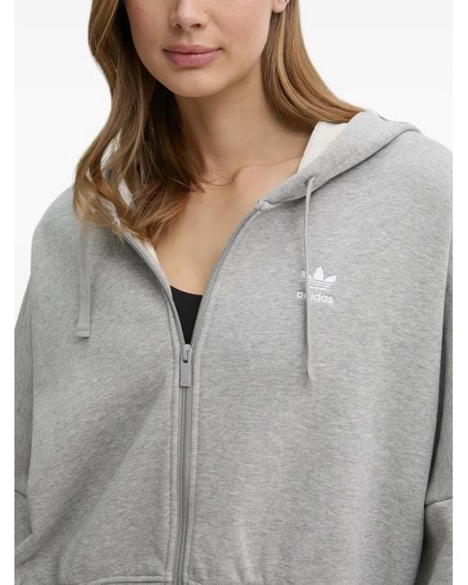 Adidas Gray Zip Hooded Sweatshirt