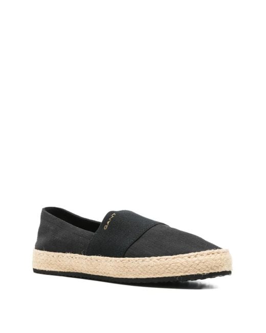 Gant Black Raffiaville Rope Espadrilles