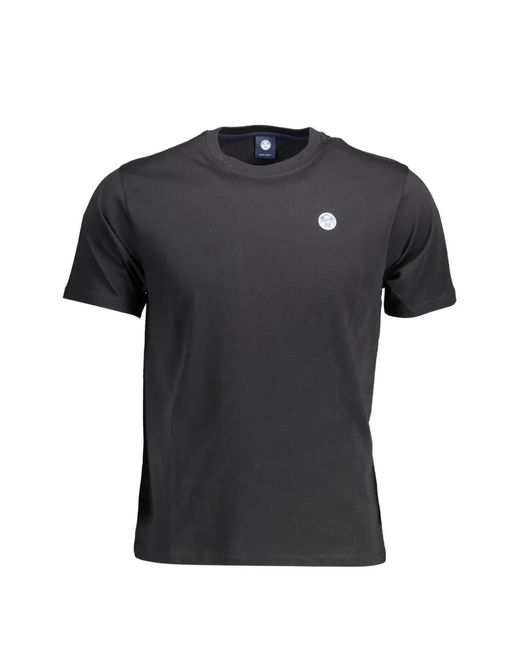 North Sails Black Logo-Patch T-Shirt for men