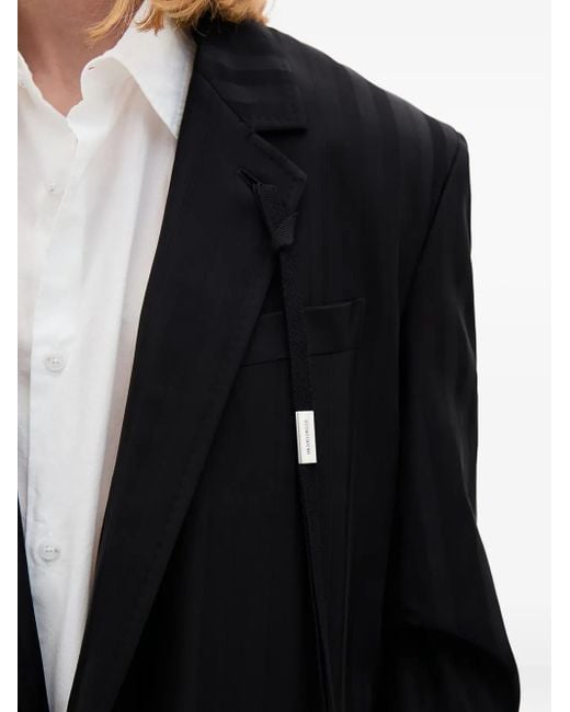 Ann Demeulemeester Black Strap-Detail Blazer for men