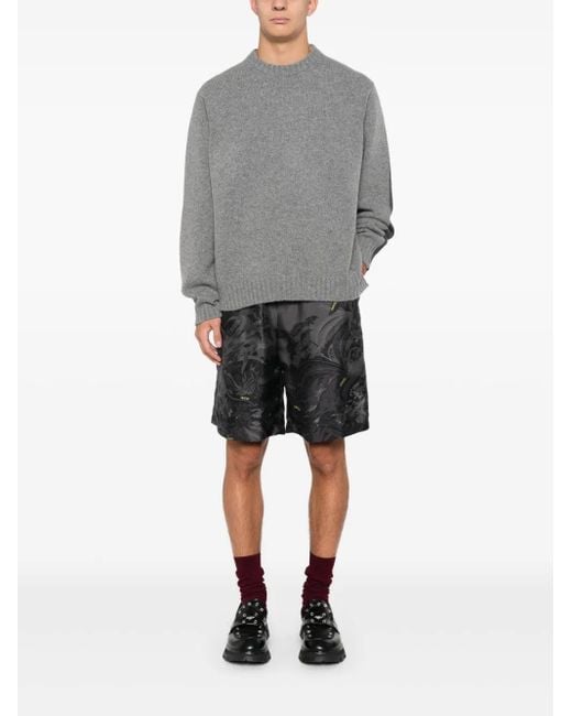 Gucci Gray Two-Tone Sweater for men