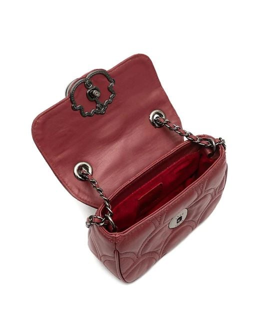 Isla Pink Sirena Quilted Emblem Chain Shoulder Bag