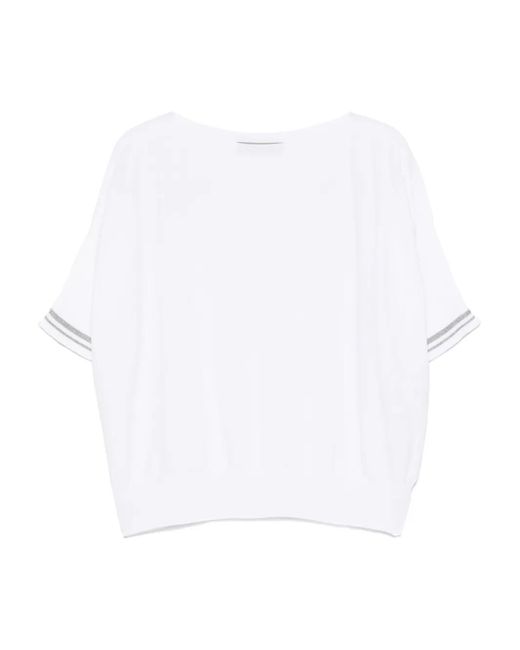 D.exterior ファインニット Tシャツ White