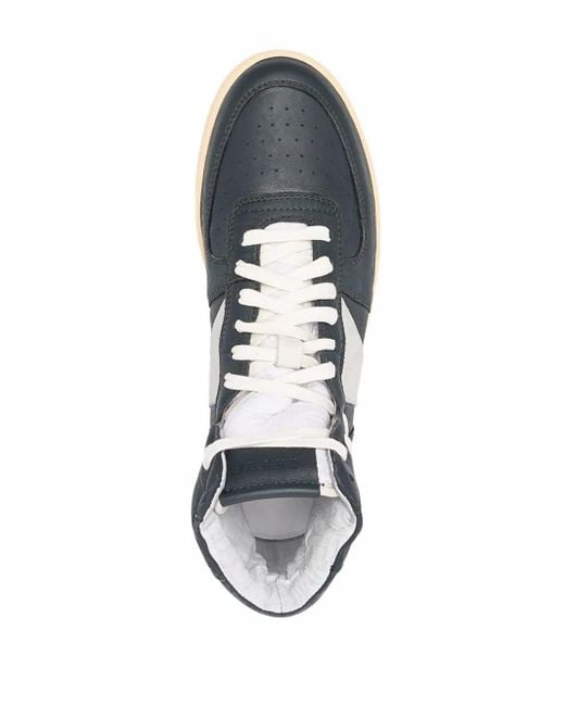 Rhude Blue Bball High-Top Sneakers for men