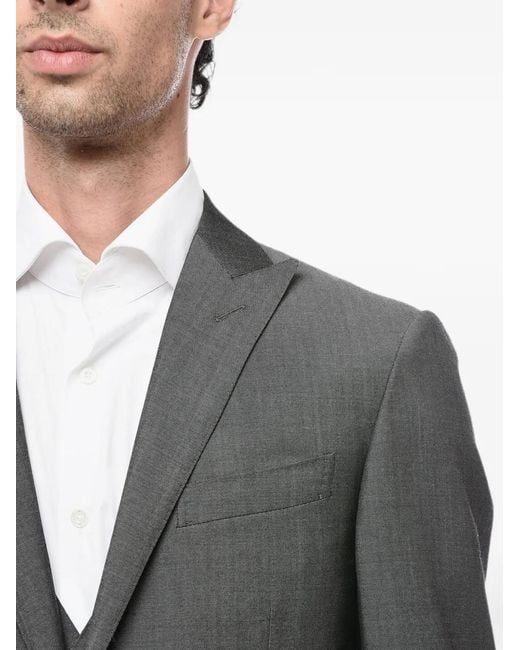 Corneliani Gray Single-Breasted Three-Piece Suit for men