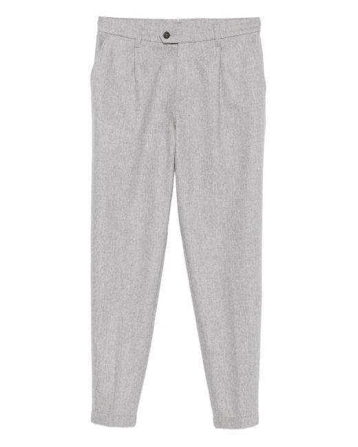 Pantaloni Con Pieghe Frontali di Eleventy in Gray da Uomo