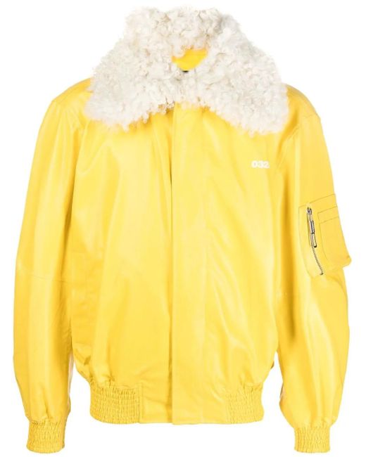 032c Yellow Tempest Bomber Jacket for men