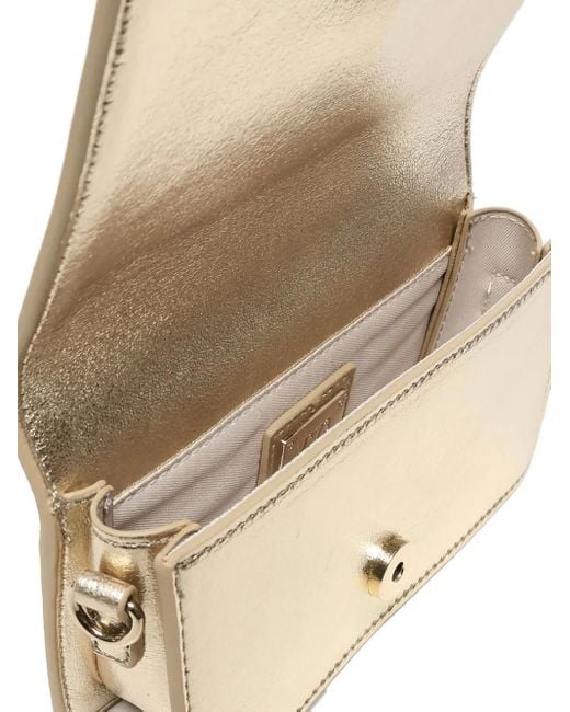 V73 Natural Metallic-Effect Chain Shoulder Bag