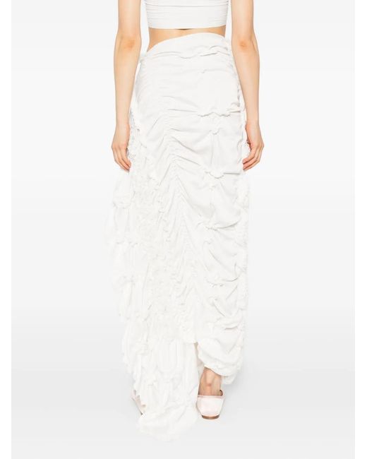 Róisín Pierce White Rose Of Light Asymmetric Skirt