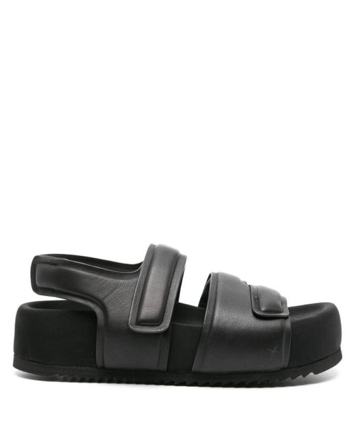 Vic Matié Black Gear Flatform Sandals