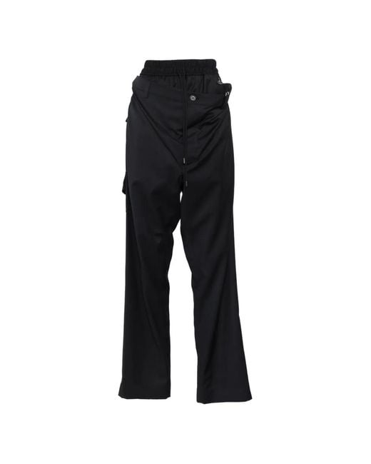 Vivienne Westwood レディース ブラック ドローストリング パンツの