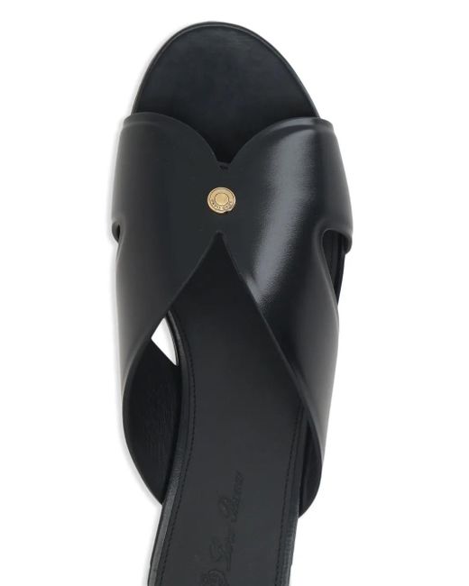 Loro Piana レザーサンダル Black
