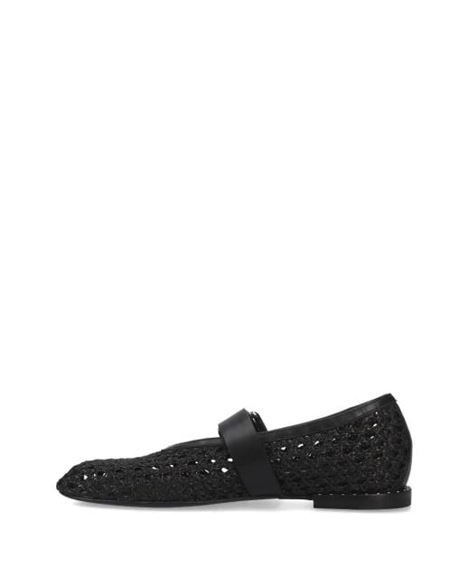 Premiata Black Interwoven Ballet Flats