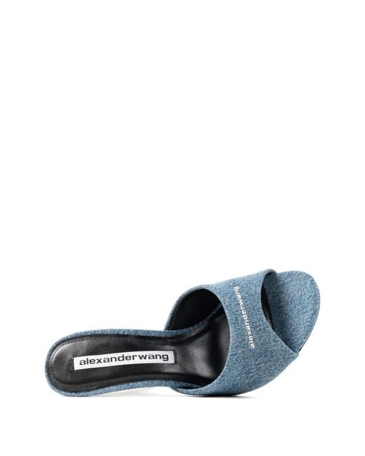 Alexander Wang Blue Cher Denim Mules