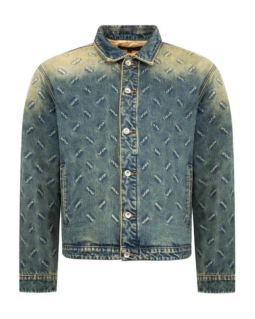 Who Decides War Blue Button-Up Jacket for men