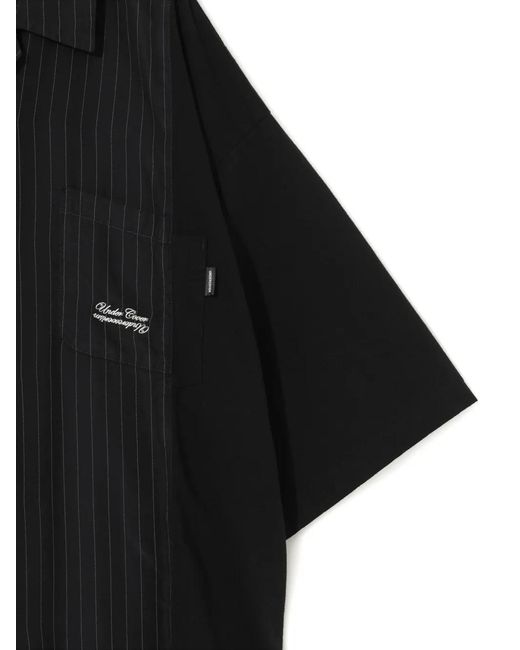 Undercover Black Pinstripe Pocket Shirt for men