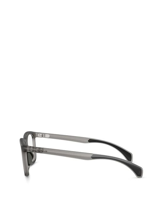 Moncler Black Matte Square-Frame Glasses